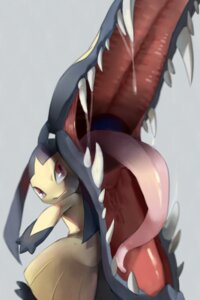 Rating: Safe Score: 0 Tags: 2:3 ambiguous_gender bodily_fluids e621 fangs gaping_mouth generation_3_pokemon hair_mouth humanoid kz-kura looking_back mawile mouth_shot nintendo not_furry open_mouth palate pokemon pokemon_(species) red_eyes saliva solo teeth tongue 倉 User: bunchy7s