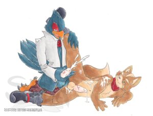Rating: Explicit Score: 0 Tags: 2011 anthro anthro_on_anthro avian balls bird blackberrypie blue_body blue_feathers bodily_fluids canid canine cum cumshot duo e621 ejaculation erection falco_lombardi feathers fox fox_mccloud genital_fluids genitals humanoid_genitalia humanoid_penis interspecies lying male male/male mammal nintendo on_side orgasm penis sex simple_background star_fox starman_deluxe tail text url watermark white_background User: bunchy7s