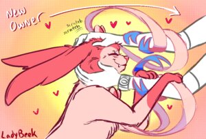 Rating: Safe Score: 0 Tags: accessory ambiguous_gender artist_name blessed_image blush bow_(anatomy) bow_ribbon bracelet clock directional_arrow disembodied_hand duo e621 eeveelution english_text eyes_closed facial_tuft feral fur generation_6_pokemon gradient_background hair_accessory hair_bow hair_ribbon happy head_tuft heart_symbol human jewelry ladybeek leg_markings love low_res mammal markings nintendo petting pink_body pink_fur pokemon pokemon_(species) ribbons ribbons_(anatomy) scratching_head simple_background smile snaggle_tooth socks_(marking) sylveon text tuft watch User: bunchy7s