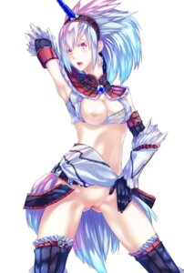 Rating: Explicit Score: 0 Tags: 1girls breasts capcom female gloves highres horn kirin_(armor) monster_hunter nipples no_panties pink_eyes pussy rule34 ruuto_(sorufu) thighhighs white_hair User: bunchy7s