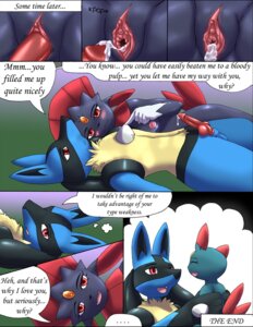 Rating: Explicit Score: 0 Tags: anthro breasts canine comic cum english_text female furry lucario male mustelid mykiio nintendo nipples penis pokemon pokemon_(species) pokemorph pussy rule34 sneasel straight tail text weavile User: bunchy7s