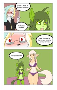 Rating: Questionable Score: 0 Tags: anthro comic dialogue e621 english_text female green_body hi_res limety male mammal petit simple_background tail taira text thigh_gap unknown_species xeros User: bunchy7s