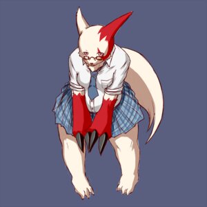 Rating: Safe Score: 0 Tags: 1:1 340m/sec accessory anthro anthrofied blush bottomwear clothing e621 eyewear female fur generation_3_pokemon glasses markings necktie nintendo overweight overweight_anthro overweight_female pink_eyes pokemon pokemon_(species) pokemorph pupils red_markings school_uniform simple_background skirt slightly_chubby slit_pupils solo tail uniform white_body white_fur wide_hips zangoose User: bunchy7s