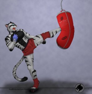 Rating: Safe Score: 0 Tags: 2013 abs action_pose anthro ares_ahiro athletic barefoot biceps biped black_body black_fur black_hair black_nipples blindy blue_eyes bottomwear boxing claws clothed clothing e621 fangs feet felid fingerless_gloves fur gloves glowing glowing_eyes grey_body grey_fur hair handwear hi_res kick male mammal markings muscular muscular_anthro nipples open_mouth pantherine pawpads paws pecs pose punching_bag shorts solo sport standing stripes teeth tiger toe_claws tongue topless User: bunchy7s