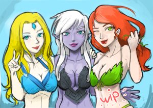 Rating: Safe Score: 0 Tags: agito666 bikini blonde_hair breasts cleavage clothed clothing dota drow e621 elf female gesture group hair hand_gesture humanoid looking_at_viewer lyralei_the_windranger not_furry one_eye_closed red_hair rylai_the_crystal_maiden smile swimwear tight_clothing traxex_the_drow_ranger two-piece_swimsuit v_sign valve valve_corporation white_hair wink User: bunchy7s