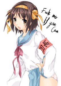 Rating: Questionable Score: 0 Tags: abubu armband blush breasts brown_hair clothing english female female_only hairband hand_on_hip hips human panties rule34 school_uniform seifuku serafuku short_hair side_view skirt skirt_lift small_breasts solo suzumiya_haruhi suzumiya_haruhi_no_yuuutsu underwear white_panties User: bunchy7s Rating: Questionable Score: 0 Tags: abubu armband blush breasts brown_hair clothing english female female_only hairband hand_on_hip hips human panties rule34 school_uniform seifuku serafuku short_hair side_view skirt skirt_lift small_breasts solo suzumiya_haruhi suzumiya_haruhi_no_yuuutsu underwear white_panties User: bunchy7s