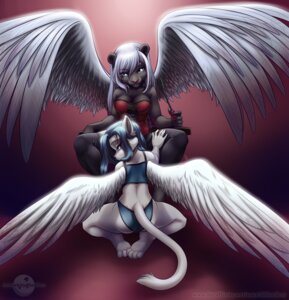 Rating: Questionable Score: 0 Tags: 4_toes abluedeer anthro barefoot blue_eyes clothed clothing digital_media_(artwork) duo e621 feathered_wings feathers feet felid female female/female hi_res ikari_(ladydarksphynx) looking_at_viewer looking_back mammal pantherine riding_crop shaded skimpy soles tail thal_(thalassa) toes whip wings User: bunchy7s
