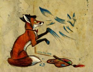 Rating: Safe Score: 0 Tags: 2010 ambiguous_gender artist beret canid canine clothing creating_art culpeofox e621 feral fox hat headgear headwear mammal paint red_fox solo tail true_fox User: bunchy7s