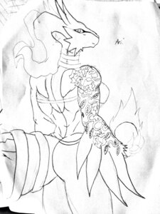 Rating: Questionable Score: 0 Tags: 3:4 anthro anthrofied ara_(utachinaru123) bra clothing e621 female fur generation_5_pokemon hair hi_res legendary_pokemon looking_at_viewer mammal monochrome nintendo pokemon pokemon_(species) pokemorph reshiram simple_background solo tattoo traditional_media_(artwork) underwear utachinaru123 white_background User: bunchy7s