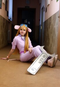 Rating: Safe Score: 0 Tags: animal_humanoid blonde_hair chip_'n_dale_rescue_rangers cosplay coveralls disney e621 eyewear eyewear_on_head female gadget_hackwrench goggles grandfathered_content hair haruhi-tyan human humanoid mammal mouse murid murine real rodent sitting solo tail tools wrench User: bunchy7s