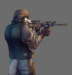Rating: Safe Score: 0 Tags: anthro army canid canine canis clothing e621 gloves green_eyes grey_background gun hair handwear holding_gun holding_object holding_ranged_weapon holding_weapon kahito-slydeft male mammal military military_uniform open_mouth ranged_weapon scott_visnjic simple_background snarling soldier solo teeth uniform warrior weapon wolf User: bunchy7s