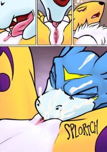 Rating: Explicit Score: 0 Tags: anthro bandai_namco bodily_fluids breasts canid canine chest_tuft comic cunnilingus digimon digimon_(species) duo e621 ejaculation english_text eyes_closed female fur gadonstriom genital_fluids genitals leg_markings male male/female mammal markings nanogrrr nibbling oral orgasm renamon sex sound_effects text tuft vaginal vaginal_fluids vaginal_squirting vulva yellow_body yellow_fur User: bunchy7s