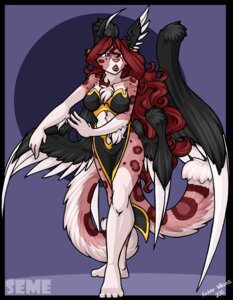 Rating: Safe Score: 0 Tags: 2010 amber_williams angel anthro black_body black_feathers breasts butt_wings clothed clothing cubi_(race) dan_and_mab's_furry_adventures dress e621 feathered_wings feathers felid female fur hair head_wings leopard_spots mammal midriff pantherine pink_body pink_fur red_hair seme_(dmfa) snow_leopard solo spots tail unusual_wing_placement white_body white_feathers wings User: bunchy7s