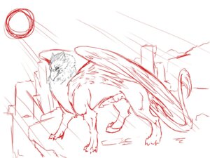 Rating: Explicit Score: 0 Tags: 4:3 avian beak e621 erection feathered_wings feathers feral genitals gryphon line_art male monochrome mythological_avian mythological_creature mythology penis quadruped quicksaberflash red_and_white simple_background sketch solo tail tail_tuft tuft white_background wings User: bunchy7s