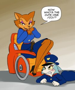 Rating: Safe Score: 0 Tags: angry anthro blush breasts butt carmen_(patrol_03) chochi clothed clothing disability domestic_cat duo e621 english_text felid feline felis female footwear high_heels looking_at_viewer mammal motorized_wheelchair pamela_bondani paraplegic patrol_03 police shoes smile text vehicle wheelchair User: bunchy7s