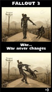 Rating: Questionable Score: 0 Tags: ambiguous_gender armor attack balvarin betrayal blood bodily_fluids canid canine canis comic digital_media_(artwork) dogmeat domestic_dog duo e621 english_text fallout feral german_shepherd gun handgun herding_dog human male mammal microsoft outside pastoral_dog pistol quadruped ranged_weapon rifle ruined_building ruins smiley_face tail text the_lone_wanderer_(fallout) utility_pole vault_suit wasteland weapon User: bunchy7s