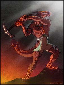 Rating: Safe Score: 0 Tags: abs anthro athletic belt biceps bioluminescence biped bottomwear claws clothed clothing d.chestnut dragon e621 fangs glowing green_eyes horn male mine muscular muscular_anthro mythological_creature mythological_scalie mythology pecs pickaxe pose red_body red_skin reptile scales scalie shorts solo standing tail teeth toe_claws topless User: bunchy7s