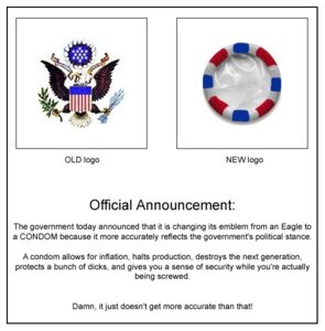 Rating: Safe Score: 0 Tags: accipitrid accipitriform ambiguous_gender american_eagle american_flag avian bald_eagle bird border commentary condom digital_media_(artwork) e621 eagle english_text feral grandfathered_content logo patriotism politics sea_eagle sexual_barrier_device simple_background solo text the_truth united_states_of_america unknown_artist white_background white_border User: bunchy7s