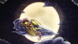 Rating: Safe Score: 0 Tags: 16:9 2014 apple bat_pony cloud cutie_mark e621 equid fangs female feral flutterbat_(mlp) fluttershy_(mlp) food friendship_is_magic fruit hasbro hi_res hybrid looking_at_viewer mammal membrane_(anatomy) membranous_wings moon my_little_pony night open_mouth outside plant red_eyes shydale solo star teeth tongue widescreen wings User: bunchy7s