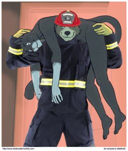 Rating: Questionable Score: 0 Tags: anthro anthro_on_anthro armor artdecade black_body black_fur blank_stare blush bodily_fluids carrying_another clothed clothed/nude clothed_male clothing do_not_distribute domestic_cat doorway duo e621 english_text felid feline felis firefighter fireman's_carry flexing front_view fur gloves_(marking) green_eyes hand_on_butt hand_on_head hard_hat headgear helmet male mammal markings muscular nude portrait pose side_view smile standing sweat text third-party_edit three-quarter_portrait turnout_gear white_body white_fur white_markings yellow_eyes User: bunchy7s