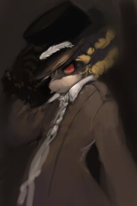 Rating: Safe Score: 0 Tags: 2:3 ambiguous_species anthro big_eyes classy clothed clothing coat e621 hat headgear headwear hi_res liki looking_at_viewer male mammal red_eyes solo topwear User: bunchy7s Rating: Safe Score: 0 Tags: 2:3 ambiguous_species anthro big_eyes classy clothed clothing coat e621 hat headgear headwear hi_res liki looking_at_viewer male mammal red_eyes solo topwear User: bunchy7s