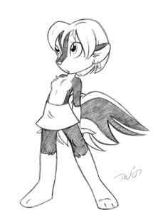 Rating: Questionable Score: 0 Tags: 2007 3_toes adolescent anthro barefoot biped black_and_white bottomwear breasts casual_exposure clothed clothed_anthro clothed_female clothing dated e621 ear_piercing ear_ring featureless_breasts feet female female_anthro fluffy fluffy_tail full-length_portrait fur furgonomics gloves_(marking) graphite_(artwork) hair hatching_(art) leg_markings line_art mammal markings mephitid monochrome piercing portrait pose ring_piercing shaded short_hair skirt skirt_only skunk small_breasts socks_(marking) solo tail tail_through_skirt taral_wayne three-quarter_view toes topless topless_female traditional_media_(artwork) young young_anthro young_female User: bunchy7s