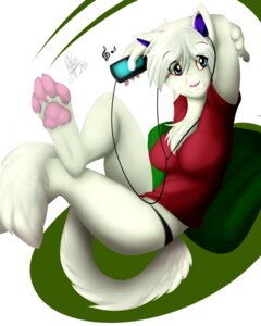 Rating: Safe Score: 0 Tags: 2013 4:5 :3 anthro biped blue_eyes breasts cleavage clothed clothing digital_media_(artwork) digitigrade domestic_cat e621 feet felid feline felis female fur hair hindpaw mammal music paws pink_nose relaxing simple_background sitting solo tail white_background white_body white_ears white_fur white_hair winter_night wolflady User: bunchy7s
