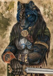 Rating: Safe Score: 0 Tags: 2010 anthro armlet armor black_hair black_nose bodypaint bracelet bracers brooch buckle canid canine canis cape celt celtic celtic_sword clothing e621 ear_piercing facial_markings green_cape green_clothing hair head_markings jewelry la_tene la_tène leather leatherwork male mammal markings melee_weapon pictish pictish_boar piercing simul smile solo sword torc unavailable_at_source weapon woad wolf yellow_eyes User: bunchy7s