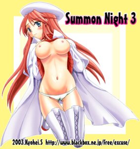Rating: Questionable Score: 0 Tags: 1girls aty boots breasts cameltoe female lowleg lowleg_panties navel open_clothes open_shirt panties pussy rule34 shigemiya_kyouhei shirt solo summon_night summon_night_3 thigh_boots thigh_gap thighhighs thighs underwear white_panties User: bunchy7s