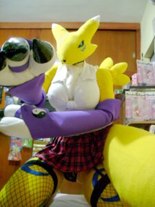 Rating: Questionable Score: 0 Tags: 2009 anthro armwear bandai_namco black_sclera bottomwear bridal_gauntlets canid canine clothing costume countershading digimon digimon_(species) e621 female fur fursuit grandfathered_content mammal multicolored_body multicolored_fur photography_(artwork) plaid raptorsr real renamon school_uniform shirt skirt solo tail topwear two_tone_body two_tone_fur uniform white_body white_fur yellow_body yellow_fur yellow_tail yin_yang User: bunchy7s