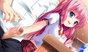 Rating: Explicit Score: 0 Tags: blue_eyes blush brother_and_sister censored female game_cg handjob human human_only imouto_paradise! incest itou_life male nanase_aya_(imouto_paradise!) penis penis_grab pink_hair rule34 school_uniform seifuku skirt User: bunchy7s
