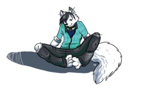 Rating: Safe Score: 0 Tags: 4_toes anthro black_hair bottomwear canid canine clothed clothing collar dipstick_ears e621 ear_markings feet feet_together fluffy fluffy_tail fox front_view fully_clothed fur hair hi_res hoshimiko jacket jewelry looking_at_viewer male mammal markings multicolored_ears pants pendant rolled_up_sleeves short_hair simple_background smile solo tail toes topwear torn_clothing white_background white_body white_fur User: bunchy7s