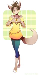Rating: Safe Score: 0 Tags: anthro biped blush bottomwear brown_body brown_fur brown_hair canid canine clothing e621 female footwear fox fur green_eyes hair heart_symbol iris-zeible jewelry looking_at_viewer mammal necklace pants shirt shoes solo standing topwear User: bunchy7s