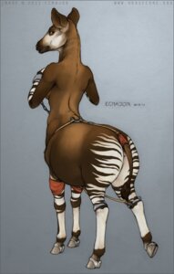 Rating: Explicit Score: 0 Tags: 2011 animal_genitalia bdsm bondage bound breasts copyright_symbol e621 ecmajor female genitals giraffid giraffid_taur mammal mammal_taur nude okapi okapi_taur quadruped side_boob simple_background solo submissive submissive_female symbol tail taur vulva User: bunchy7s