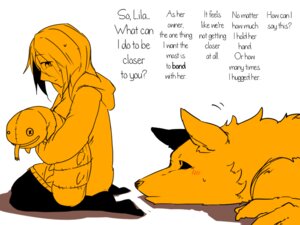 Rating: Safe Score: 0 Tags: 4:3 anthro black_clothing black_footwear black_legwear black_sclera black_socks blush canid canine canis clothing comic doll duo e621 english_text female footwear fur hair hard_translated human kemono legwear lila_(kashiwagi_aki) lying male mammal short_hair simple_background sitting socks text thigh_highs third-party_edit translated translation_edit wolf yakantuzura zinovy User: bunchy7s
