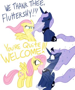 Rating: Safe Score: 0 Tags: blue_hair comic crown cutie_mark duo e621 english_text equid equine feathered_wings feathers female feral fluttershy_(mlp) friendship_is_magic hair hasbro headgear hi_res horn humor long_hair mammal mickeymonster my_little_pony mythological_creature mythological_equine mythology pegasus princess_luna_(mlp) quadruped scared simple_background tail text tiara traditional_royal_canterlot_voice white_background winged_unicorn wings yelling yellow_body yellow_feathers User: bunchy7s