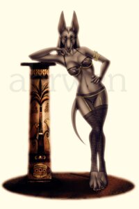 Rating: Explicit Score: 0 Tags: 2011 ahrwen anthro anubian_jackal armlet biped bra breasts brown_eyes canid canine canis claws clothing e621 egyptian female genitals grey_body hi_res jackal jewelry looking_at_viewer mammal navel panties pillar rafflone solo standing tail underwear vulva watermark User: bunchy7s