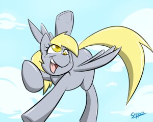 Rating: Safe Score: 0 Tags: 2013 blonde_hair cloud cutie_mark derpy_hooves_(mlp) e621 equid equine feathered_wings feathers female feral flying friendship_is_magic grey_body grey_feathers hair hasbro mammal my_little_pony mythological_creature mythological_equine mythology open_mouth outside pegasus sky skyscape slypon solo tail wings yellow_eyes User: bunchy7s