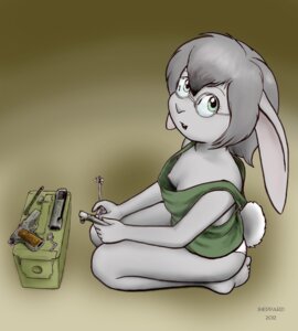 Rating: Questionable Score: 0 Tags: 2012 5_fingers anthro areola artist_name bangs barefoot breasts cleaning clothed clothed_anthro clothed_female clothing cotton_tail dated down_blouse dusty_(dusty) e621 eyebrows eyelashes eyewear feet female female_anthro fingers full-length_portrait glasses gradient_background green_background green_clothing green_eyes green_shirt green_tank_top green_topwear grey_background grey_body grey_hair gun hair handgun hi_res high-angle_view holding_object holding_tool humanoid_feet humanoid_hands iris kneeling lagomorph legs_together leporid long_ears looking_aside looking_aside_at_viewer looking_at_viewer looking_up looking_up_at_viewer mammal nipples no_bra open_mouth panties pantsless pantsless_anthro pantsless_female pink_areola pink_nipples pistol plantigrade portrait pupils rabbit ranged_weapon round_glasses scut_tail seiza shep shirt short_hair short_tail side_view simple_background sitting slim slim_anthro slim_female small_breasts solo tail tank_top text tools topwear underwear weapon wearing_glasses white_clothing white_eyewear white_glasses white_panties white_sclera white_tail white_underwear User: bunchy7s