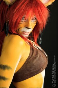 Rating: Safe Score: 0 Tags: blue_eyes bodypaint clothed clothing cosplay e621 ear_piercing feathers felid female grandfathered_content hair humanoid leather mammal painted_markings pantherine piercing real red_hair skimpy solo stripes tiger tribal tribal_clothing yurikocosplay User: bunchy7s