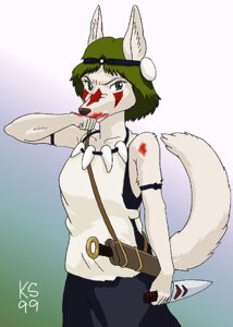 Rating: Safe Score: 0 Tags: 1999 alternate_species anthro black_nose blood bodily_fluids canid canine canis e621 female fur furrification ghibli hair holding_knife holding_object ken_singshow knife mammal princess_mononoke san_(princess_mononoke) signature solo tail white_body white_fur wolf User: bunchy7s