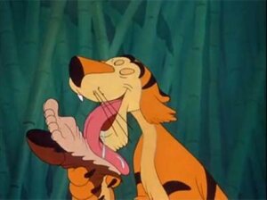 Rating: Questionable Score: 0 Tags: 5_toes anthro disembodied_foot disney duo e621 feet felid foot_fetish foot_lick foot_play goofy_(disney) hindpaw licking low_res male mammal open_mouth pantherine paws screencap solo_focus teeth tiger toes tongue tongue_out unknown_artist User: bunchy7s
