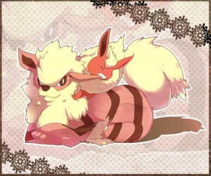 Rating: Safe Score: 0 Tags: 6:5 ambiguous_gender arcanine bite canid canine digitigrade duo e621 eeveelution feral flareon generation_1_pokemon hi_res lying mammal nintendo pokemon pokemon_(species) quadruped size_difference smile tail により User: bunchy7s
