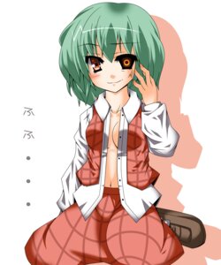 Rating: Explicit Score: 0 Tags: adjusting_hair black_sclera breasts cleavage color female green_hair heterochromia kurusu_(pixiv) open_clothes open_shirt plaid plaid_skirt plaid_vest red_eyes rule34 short_hair sitting skirt skirt_set smirk solo touhou veins wariza yuka_kazami User: bunchy7s Rating: Explicit Score: 0 Tags: adjusting_hair black_sclera breasts cleavage color female green_hair heterochromia kurusu_(pixiv) open_clothes open_shirt plaid plaid_skirt plaid_vest red_eyes rule34 short_hair sitting skirt skirt_set smirk solo touhou veins wariza yuka_kazami User: bunchy7s