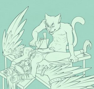 Rating: Explicit Score: 0 Tags: 2011 anthro anthro_on_anthro arms_above_head astareal_wyrdghost_(character) avian ball_gag bdsm beak bondage bound breasts candle_wax duo e621 feathered_wings feathers felid female female_penetrated gag gagged genitals interspecies lying male male/female male_penetrating male_penetrating_female mammal monochrome nipples non-mammal_nipples nude on_back penetration penile penile_penetration penis penis_in_vagina sex shibara spread_legs spreading table_lotus_position tail tatosi_wyrdghost_(character) vaginal vaginal_penetration vulva wings User: bunchy7s