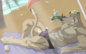 Rating: Questionable Score: 0 Tags: 16:10 2012 abs anthro beach bendy_straw beverage biceps big_muscles biped blue_eyes bulge claws clothed clothing cougar drinking_straw e621 felid feline food fruit furniture lemon_slice looking_at_viewer lotion lying male mammal melon muscular muscular_anthro muscular_male nipples on_back on_side on_towel outside pecs plant reclamon relaxing sand sea seaside skimpy solo speedo swimwear table tail tongue tongue_out topless towel water watermelon watermelon_slice widescreen User: bunchy7s