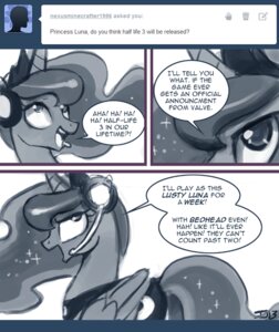 Rating: Safe Score: 0 Tags: 2013 comic crown cutie_mark dialogue digital_drawing_(artwork) digital_media_(artwork) e621 electronics english_text equid equine feathered_wings feathers female feral friendship_is_magic greyscale hasbro headgear headphones headset horn john_joseco mammal monochrome my_little_pony mythological_creature mythological_equine mythology open_mouth princess princess_luna_(mlp) royalty signature simple_background solo speech_bubble tail text tiara tumblr white_background winged_unicorn wings User: bunchy7s Rating: Safe Score: 0 Tags: 2013 comic crown cutie_mark dialogue digital_drawing_(artwork) digital_media_(artwork) e621 electronics english_text equid equine feathered_wings feathers female feral friendship_is_magic greyscale hasbro headgear headphones headset horn john_joseco mammal monochrome my_little_pony mythological_creature mythological_equine mythology open_mouth princess princess_luna_(mlp) royalty signature simple_background solo speech_bubble tail text tiara tumblr white_background winged_unicorn wings User: bunchy7s