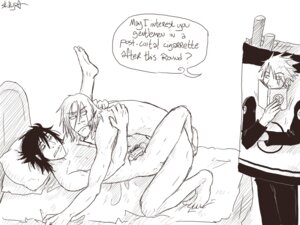 Rating: Explicit Score: 0 Tags: 3boys gay gekkou_hayate hatake_kakashi male male_only multiple_boys multiple_males naruto naruto_(series) rule34 shiranui_genma shock watching yaoi User: bunchy7s