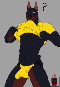 Rating: Explicit Score: 0 Tags: 2013 abs anthro athletic balls biceps big_muscles biped black_body black_fur black_nose blue_eyes bottomless brown_body brown_fur bulge canid canine canis clothed clothing clothing_lift cropped_ears dobermann domestic_dog e621 erection erection_under_clothing fangs flat_colors front_view fur genitals grey_background jewelry jockstrap linkin linkin_monroe looking_at_viewer male mammal mouth_hold muscular muscular_anthro muscular_male necklace pecs penis pinscher pose question_mark shirt shirt_lift simple_background solo standing teeth tenting topwear underwear undressing yellow_clothing yellow_shirt yellow_topwear yellow_underwear User: bunchy7s