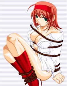 Rating: Questionable Score: 0 Tags: akane_suzumiya bondage female kimi_ga_nozomu_eien open_clothes open_shirt red_hair rope rule34 shirt solo suzumiya_akane User: bunchy7s